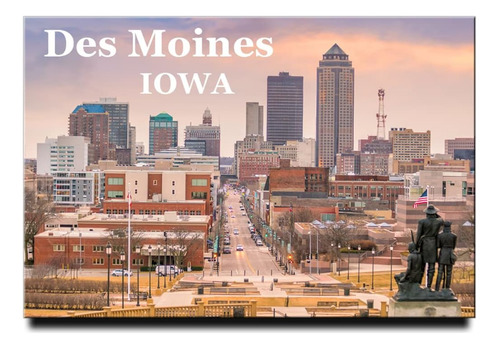 Des Moines Iowa - Imán Para Nevera