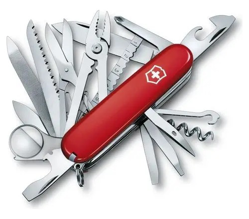 Victorinox Navaja De Bolsillo Swiss Champ, 33 Usos Color Rojo