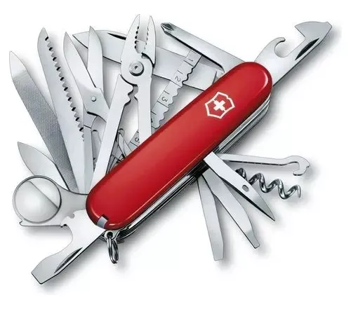 Victorinox Navaja De Bolsillo Swiss Champ, 33 Usos Color Rojo