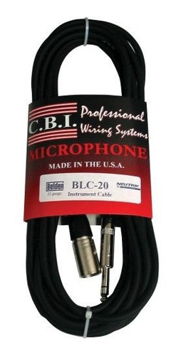 Cable Para Micrófono: Cbi Ultimate Series Male Xlr A 1-4  Tr
