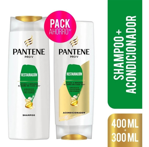 Pack Shampoo Pantene 400 Ml + Acond Restauración 300 Ml