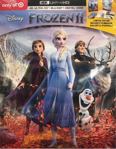 Frozen 2 Dos Target Disney Pelicula 4k Ultra Hd + Blu-ray