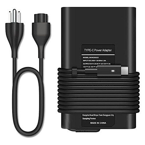 Cargador Portátil Usb-c 65w 45w Para Dell Xps 12 9250 Xps 13