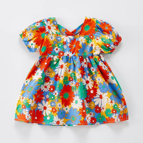 Vestido Floral Para Bebés Y Niñas, Chaleco De Punto Para Niñ