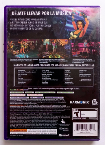 Dance Central Kinect Xbox 360 - Totalmente En Español (Reacondicionado)