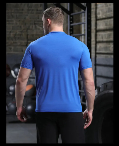 Camiseta Deportiva De Secado Rápido Para Hombre Con Cuello A