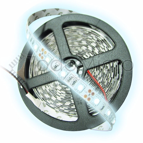 Tira De Led 5050 60 Led/m 5m Blanco Frio Siliconado Exterior