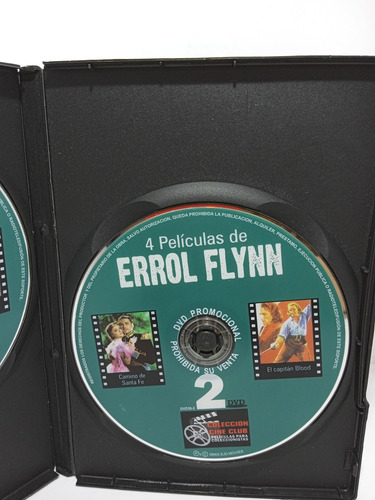 Imagen 5 de 5 de 4 Películas De Errol Flynn - 2 Cd's - Colección Cine Club