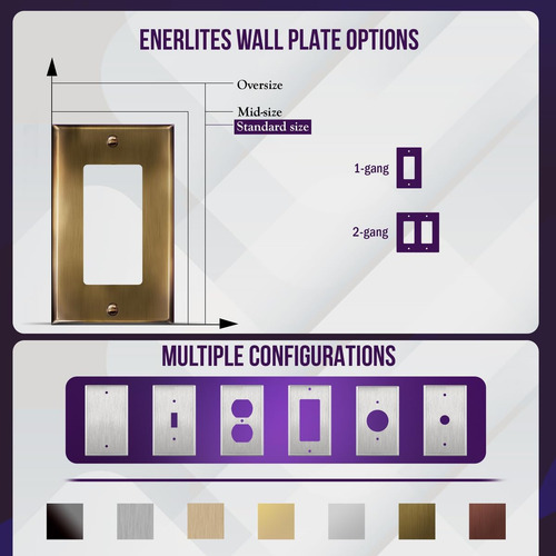 Placa De Pared De Metal Interruptor O Toma De Corriente...