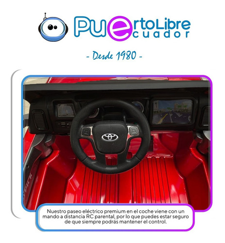 Liquidacion Carro Grande Bateria 2 Niños Toyota + Luces
