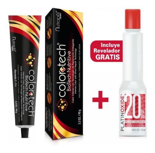 Colortech 3 Tinte Profesional Cabello Tono Elegir Tubo 90g