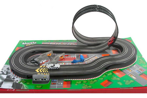 Pista Autos Eléctrica Recargable Maisto Tech Con Mesa Color Rojo