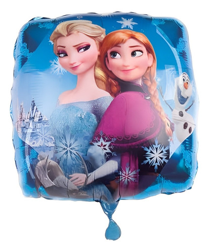 5 Globos Metálicos Cuadrados 46 Cm Frozen. Calidad Helio