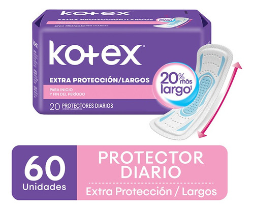 Protector Diario Kotex Protector Diario Largo X 60 Un