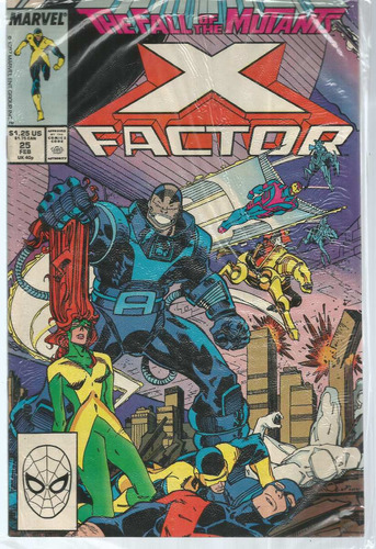 X Factor N° 25 - Em Inglês - Editora Marvel - Formato 14 X 25,5 - Capa Mole - 1987 - Bonellihq Cx446 H23