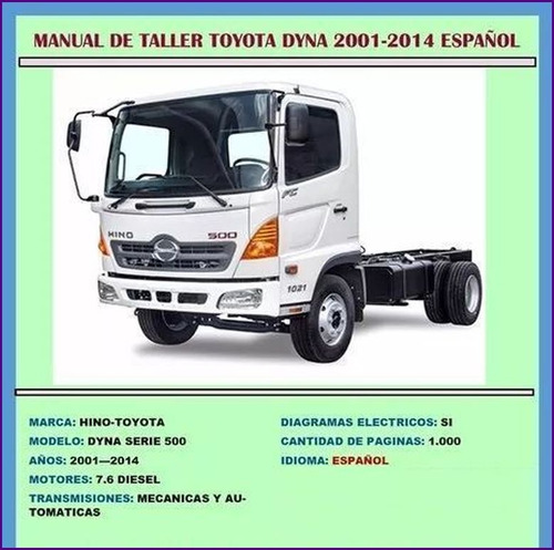 Manual De Taller Reparacion Toyota Dyna 500 2001 14