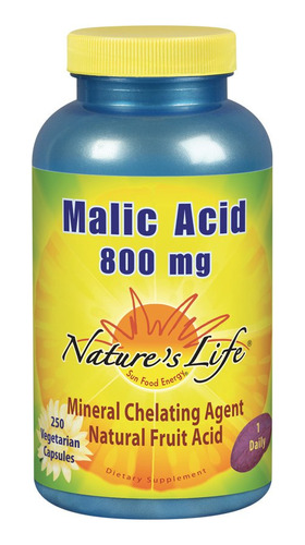 Nature's Life Acido Malico 800 Mg | Agente Quelante Puede Ay