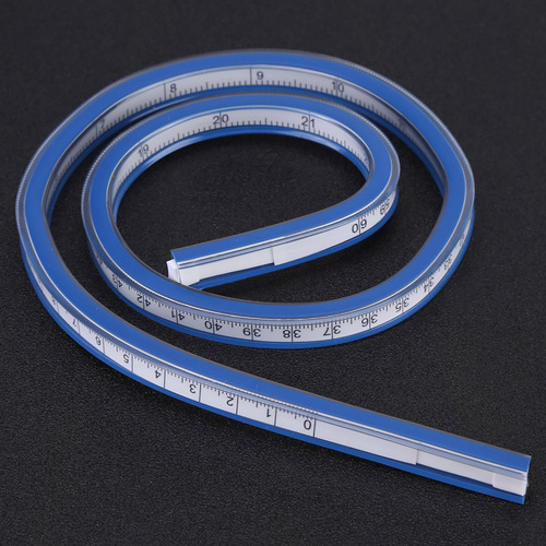 1 Pcs Curva De Plástico Flexible Regla De Regla Drawing