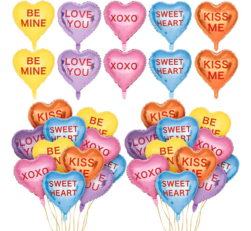 Whaline Valentine's Day Heart Balloons Colorful Heart Shape