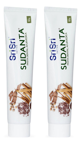 Kit 2 Sudanta Pasta Creme Dental Natural Sem Fluor 50g