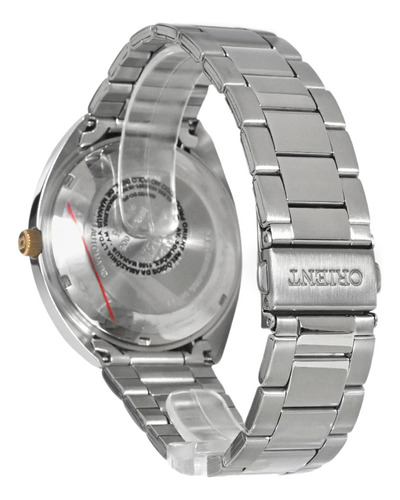 Relógio Orient Masculino Automático Prata Social Nh3ss006 Correia Prateado Bisel Prateado Fundo Prateado