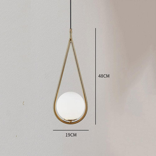 Imagen 6 de 6 de Lámpara De Techo Colgante Moderna Nórdica Modelo Moon Dorada