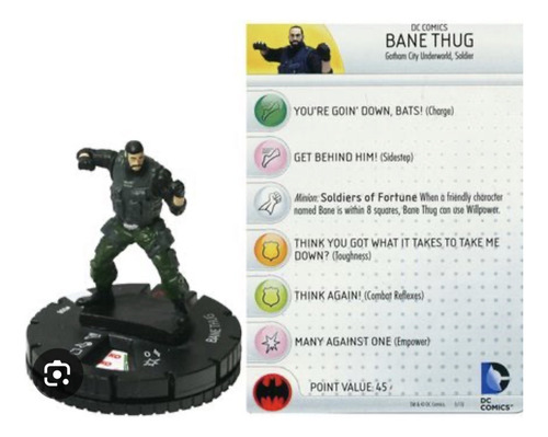 Heroclix Figura #008 Bane Thug Batman Arkham Origins +carta
