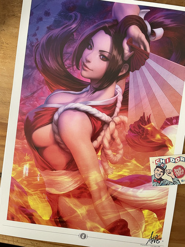 Print - Artgerm - King Of Fighters Mai Shiranui Firmada Sexy