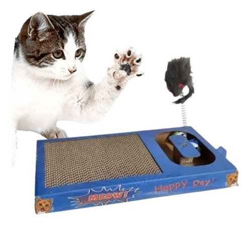 Divertido Juguete Para Gatos Atrapa Al Ratón Con Rascador