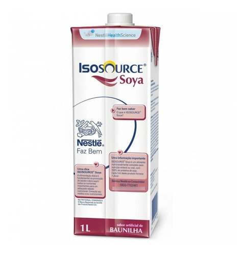 Isosource Soya 1000ml - Nestlé - Kit C/ 12 Unid.