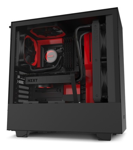 Gabinete Gamer Nzxt H510 Compact Media Torre Cris/temp B/red