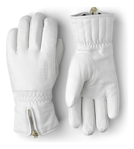 Hestra Leather Swisswool Classic 5-finger Glove - Blanco - 6