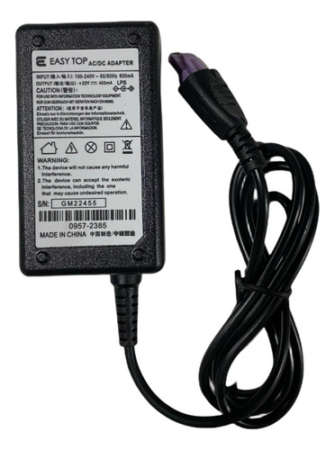 Fonte Para Impressora Hp Advantage 1516 2546 22v Plug Roxo