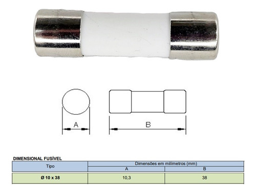 Seccionadora Tripolar 10x38 Mm C/ Fusível Gl/gg 2a