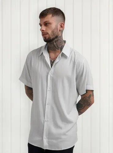 Camisas Manga Curta Masculina Slim Social Barato Social