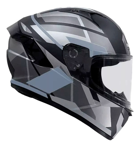 Casco Fhorse Negro Gris Matte Doble Visor / Dot/ Qr