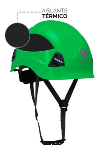 Casco Yako Trabajo En Altura, Escalada, Rescate Colores Color Verde