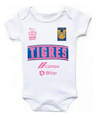 Pañalero Tigres Niña Personalizado Con Nombre Bebé Futbol