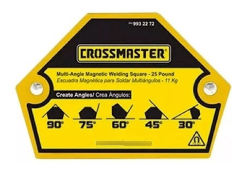 Escuadra Magnética Soldar Multiángulos 11kg Crossmaster 3un