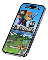 Comprar Invitacion Tarjeta Digital Minecraft Whatsapp Marvez