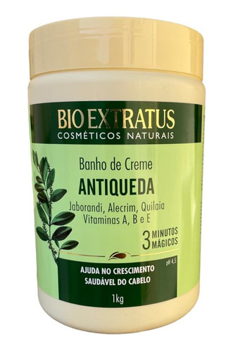 Banho De Creme Antiqueda Jaborandi 1 Litro Bio Extratus K293