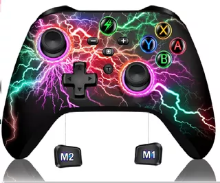 Controle Sem Fio Pc Game Nintendo Switch Android Ios Led Rgb