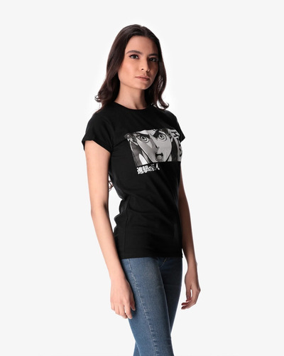 Playera Para Dama Attack On Titan Eren - Negro Liso