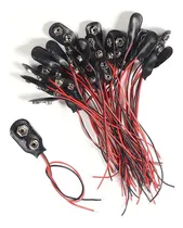 Comprar 50 Piezas Conector De Bateria 9v Broche En L 18.5cm Pila 9v