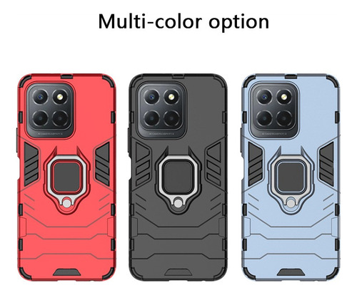 Capa Para Honor X6s X6 Multifuncional Com Vidro Filme E Anel