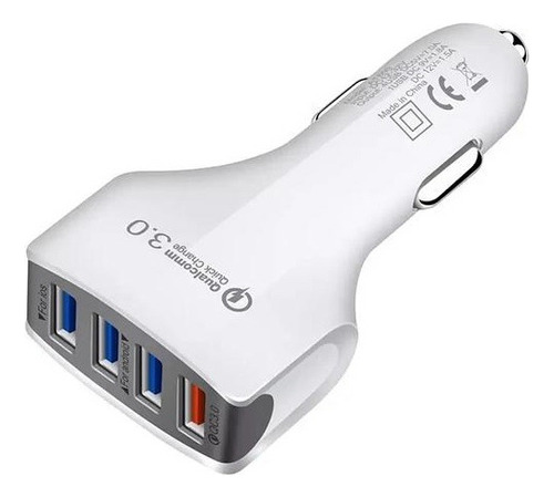 Pack 4 Cargadores Auto 4 Puertos Usb Carga Rapida 3.0 12v 7a