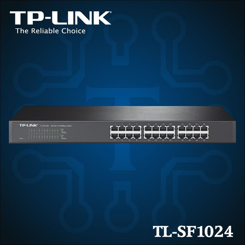Switch Tp-link Tl- Sf1024 24 Puertos, 10/100 Mbps Rackmount
