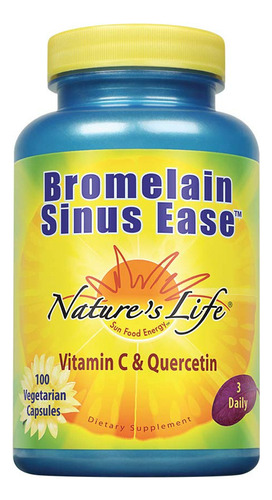 Nature's Life Bromelain Sinus Ease 1200 Mg Con Vitamina C Y 