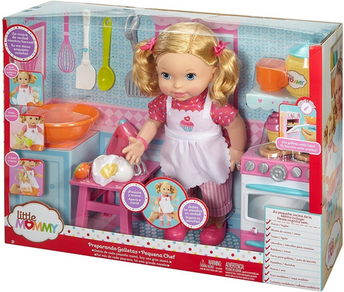 Muñeca Little Mommy Preparando Galletas Cocinita +accesorios