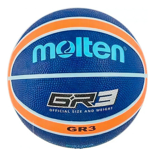 Pelota Basquet Molten Nº3 Gr 3 Indoor Outdoor Color Azul/Naranja